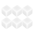 Miniatyrbillede 2 af 8: 6 stk. Blank terningsæt retvinklet plastik sekskantede terninger Klasseværelsesbrætspil DIY Math Counting Undervisningsfest Favor Fun White