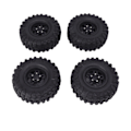 Miniatyrbillede 5 af 8: 4 stk. RC Dæk 2.2in Sort Gummi Nem Installation Slidstærk RC Bil Udskiftning med Plastikfælg til 12mm Hex RC Bil
