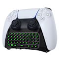 Miniatyrbilde 1 av 5: Tastatur for PS5-kontroller med grønn bakgrunnsbelysning, Bluetooth trådløst minitastatur chat-tavle