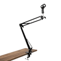 Miniatyrbillede 7 af 8: Justerbar mikrofonmontering Suspension Arm Stand Mikrofon Clip Holder 4 kg Belastning