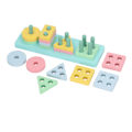 Miniatyrbillede 4 af 8: Geometriske Sorteringssække Stakkeblokke Tidlig Uddannelse Form Farvegenkendelse Puslespil Sort Stakkeblokke Rektangulær Stakkesøjle