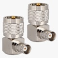 Miniatyrbillede 1 af 7: 2 STK BNC hun til M han adapter retvinklet albuestik