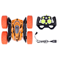 Pikkukuva 2 / 8: 2.4G Kaksisuuntainen Kaukosäädöllä Ohjattava Drift-auto 360 Asteen Kiertävä RC Stunt-auto Leikkiä Varten Lapselle - Oranssi