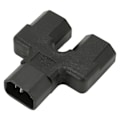 Miniatyrbilde 1 av 8: IEC320 C14 til dobbel IEC320 C21 strømadapter C14 hann til dobbel C21 hunn 1 i 2 ut strømadapter 125V-250V