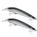 Miniatyrbilde 7 av 8: 2 stk kunstig plastsimulering dypdykking Minnow lokke agn fisketilbehør4#