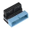 Miniatyrbilde 4 av 8: 5 STK 90 graders vinklet USB 3.0 19-pinners hovedkort intern topptekst