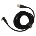 Miniatyrbillede 5 af 8: Til Iphone-opladerledning 90 grader 6,6 fod Let at tilslutte 2,4A hurtigopladningskabler Ledning retvinklet USB-opladerkabel Sort