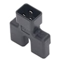 Miniatyrbild 7 av 8: IEC320 C20 till Dual IEC320 C21 Power C20 Hane till Dual C21 Hona 1 in 2 Out AC Power Adapter för PDU Server 125V-250V