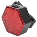Miniatyrbilde 6 av 8: Sykkel Baklykt USB Oppladbar Hexagon Safe Advarsel Blinkende Baklys Sykkellys