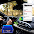 Pikkukuva 7 / 8: OBD2 V1.5 Bluetooth 5.1 -skanneri ELM327-autodiagnostiikkatyökaluun, yhteensopiva IOS- ja Android-autotunnistimien kanssa, sininen
