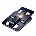 Miniatyrbillede 4 af 8: Mobiltelefon Holder Justerbar Vinkel Foldning Mobiltelefon Stand Desktop Tablet Stand til Home Travel Office Sort