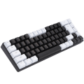 Miniatyrbild 6 av 8: Membran Gaming Tangentbord 68 tangenter RGB Bakgrundsbelyst Ergonomiskt USB -gränssnitt Datortangentbord för Win System Office Family Vit Svart