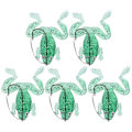 Miniatyrbild 4 av 8: 5 st Artificiell Simulering Transparent Grön Enkelkrok Mjukt lockbete Antihängande