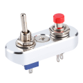 Miniatyrbild 7 av 8: Momentan Tryckknapp Självåterställningsbrytare 3-Pin 2 Lägen Växelströmbrytare 220V 3A