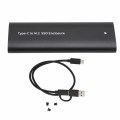 Miniatyrbillede 1 af 8: M.2 SATA-harddiskkabinet 5 Gbps højhastighedsværktøj Gratis USB C SATA SSD eksternt kabinet til Windows til OS X til Linux
