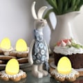Miniatyrbilde 3 av 8: 12 stk påske LED lysende egg batteridrevet påske simulasjonsdekorasjon for hjem stue hage