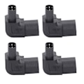 Miniatyrbillede 3 af 8: IEC320 C8 til C13 strømadapter han til hun 90 graders strømstikadapter til printer scanner 4 stk 250V