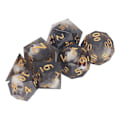Miniatyrbillede 2 af 8: Polyhedral terningesæt rollespil epoxyharpiks gennemsigtig kraniet terning til matematikundervisning brætspil