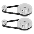 Miniatyrbild 6 av 8: 2 set synkronhjul GT2 aluminiumlegering kuggremshjul med 2 st längd 200 mm bredd 6 mm rem 5 mm innerdiameter