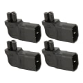 Miniatyrbillede 5 af 8: 4 stk IEC320 C14 til IEC320 C5 strømadapter 90 grader ret vinkel IEC320 C14 han til C5 hun strømadapter 250V