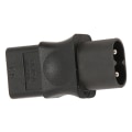 Pikkukuva 3 / 8: IEC320 C8 - IEC320 C9 -sovitin C8-uros C9-naarasmuunnin virtalähdepistoke AC 250V 6A 1500W