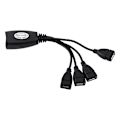 Pikkukuva 4 / 8: 4 porttia USB 2.0 - RJ45 Hub Ethernet Extension Extender Verkkosovittimen kaapeli