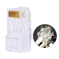 Pikkukuva 8 / 8: 100 kpl/LOT Cat6 Cat6a verkko-internet-liitin 8P8C RJ45 modulaariset pistokekaapelipäät