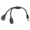 Miniatyrbilde 4 av 8: RJ45 Ethernet Adapter Kabel Forlengelse 1 til 2 Port Utmerket Tilkobling Overføring Godt Signal Ethernet Socket Adapter