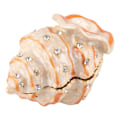 Miniatyrbild 2 av 8: Metallprydnadslåda Utsökt Conch Shape Legering Smycken förvaringsbox för skrivbordsdekoration