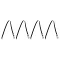 Miniatyrbilde 3 av 8: 2 Par Sykkelpedalstropper Nylon Justerbar Metall Tåklips 50cm Lengde Sykkelpedal Tåstropper