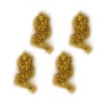 Miniatyrbild 8 av 8: 4-pack längst hår konstgjord päls fluffig syntetfiber hårkrokbindningsmaterial guld