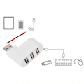 Miniatyrbillede 4 af 8: USB Hubs Porte USB 2.0 Mini Rotate Splitter Adapter Hub til PC Notebook Laptop Mac Hvid