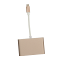 Pikkukuva 5 / 8: USB 3.1 Type C - VGA-sovitin Hub PD 3 in 1 -telakointiasema alumiinia Type C - VGA-sovitin ruusukulta
