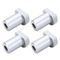 Miniatyrbilde 8 av 8: 4 stk Benk Hunder 19mm Diameter Arbeidsbenk Ply Aluminiumlegering Høystyrke Trebearbeiding Desktop Stop Tenon Sølv