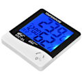 Miniatyrbillede 3 af 8: Indendørs temperaturmonitor LED-baggrundsbelyst display alarmfunktion 24 timers automatisk registrering fugtighedssensor