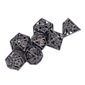 Miniatyrbild 7 av 8: 7-delad ihålig polyhedral tärningssats koppar vuxen jul fest brädspel tärning rekvisita för rollspel