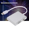 Miniatyrbild 6 av 8: Högkvalitativ multifunktionell aluminiumlegering USB 3.0 till VGA/HDMI/LAN/DVI-omvandlaradapter