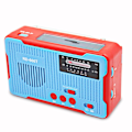 Pikkukuva 5 / 5: Hätäradio Solar AM/FM Radio Käsikampi Radio hätäsireeni taskulamppu Virtapankki, Sininen