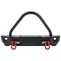 Miniatyrbillede 2 af 8: RC Bil Forreste Bumper Aluminium Legering Forreste Bumper med Lampe til AXIAL SCX10 90046 90047 1/10 RC Crawler Bil Sort