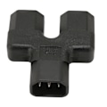 Miniatyrbilde 7 av 8: IEC320 C14 til dobbel IEC320 C21 strømadapter C14 hann til dobbel C21 hunn 1 i 2 ut strømadapter 125V-250V