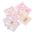 Miniatyrbillede 2 af 8: 4 stk. Pigeunderbukser i Ren Bomuld Boxer Briefs Baby Shorts Åndbare Toddler Underbukser Flere Mønstre 2XL 22,5‑27,5 kg