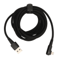 Miniatyrbillede 1 af 8: Til Iphone-opladerledning 90 grader 6,6 fod Let at tilslutte 2,4A hurtigopladningskabler Ledning retvinklet USB-opladerkabel Sort