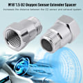 Miniatyrbillede 7 af 8: 2 stk. 32 mm M18*1.5 O2 Ilt Sensor Forlænger Spacer Bøsninger Adapter Sølv