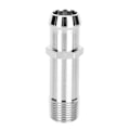 Miniatyrbillede 1 af 8: Forkromet stål vandpumpe fitting varmelegeme slange 1/2in NPT til 3/4in Barb SBC BBC Passer til Chevrolet