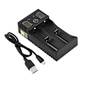 Miniatyrbillede 1 af 8: Liitokala Lii-202 USB-batterioplader til 18650 / 18490 / 18350 / 17670 / 17500 / 16340(RCR123)