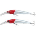 Miniatyrbilde 7 av 8: 2 stk kunstig plastsimulering dypdykking Minnow lokke agn fisketilbehør1#
