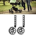 Miniatyrbild 5 av 8: Hjälphjul för barncykel, träningshjul för pojkar och flickor, säker körning, svart