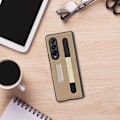 Miniatyrbilde 3 av 8: Telefondeksel Kompatibelt for Galaxy Z Fold 3 5G Deksel med Pennholder Sklisikker Støtsikker Lær Telefondeksel