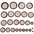 Miniatyrbilde 7 av 8: 25 stk Multi Size Sax Leather Pads Erstatningssett for Tenorsaxofon