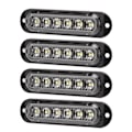 Miniatyrbillede 6 af 8: 4 stk. Lastvogns Sidelys Høj Lysstyrke 90LM IP65 Vandafvisende 6 LED'er Lastvogns Nødlys 12‑24V Hvid